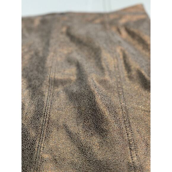 Free People Mini Skirt Gold Copper Glitter Metallic Lined Stretch
Size 8 - Picture 2 of 5